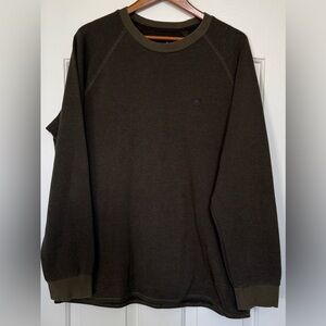 Tavik Modern Beach Culture Crewneck Sweatshirt XL Olive Green Cotton Blend